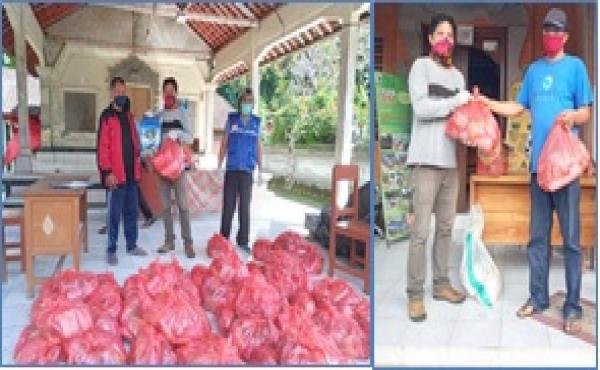 DROPING BANTUAN  KEPADA MASYARAKAT DI DESA SULAHAN