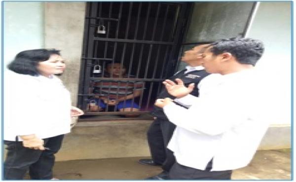 KUNJUNGAN KE RUMAH ODGJ DI BR. GALIRAN, DS. JEHEM, TEMBUKU
