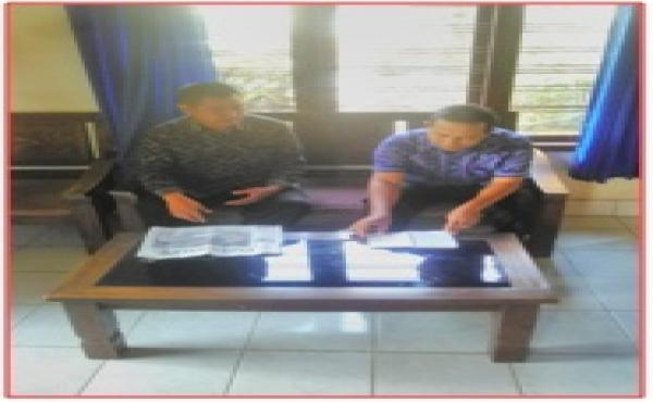 Koordinasi tentang bedah rumag yang akan dimuat dimedia.