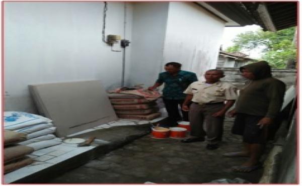 PENGECEKAN BAHAN BEDAH RUMAH UNTUK VETERAN DI BR. SALA, SUSUT, BANGLI